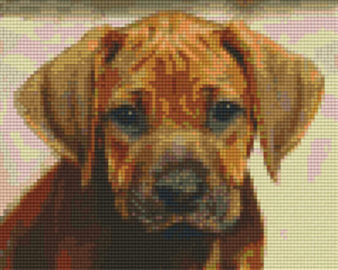 Little Brown Puppy Four [4] Baseplate PixelHobby Mini-mosaic Art Kit image 0